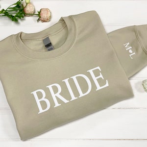 Bride Embossed Sweatshirt, Sweater for the Bride to Be, Gift for Bride Sweatshirt, Bachelorette Present, Honeymoon Hen Party Gift, Embossed