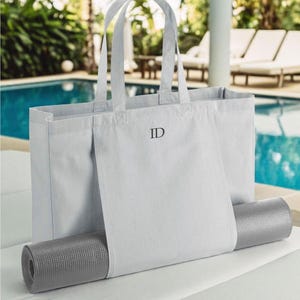 Personalisierte Monogramm Yogatasche, Yoga Tasche nach Maß, Pilates Tasche, Bio Yogamatte Tasche, Yogamattenhalter Tasche, Yoga Geschenkidee Bild 6