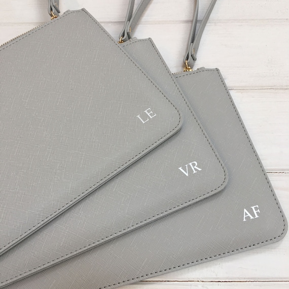 personalised bridesmaid clutch