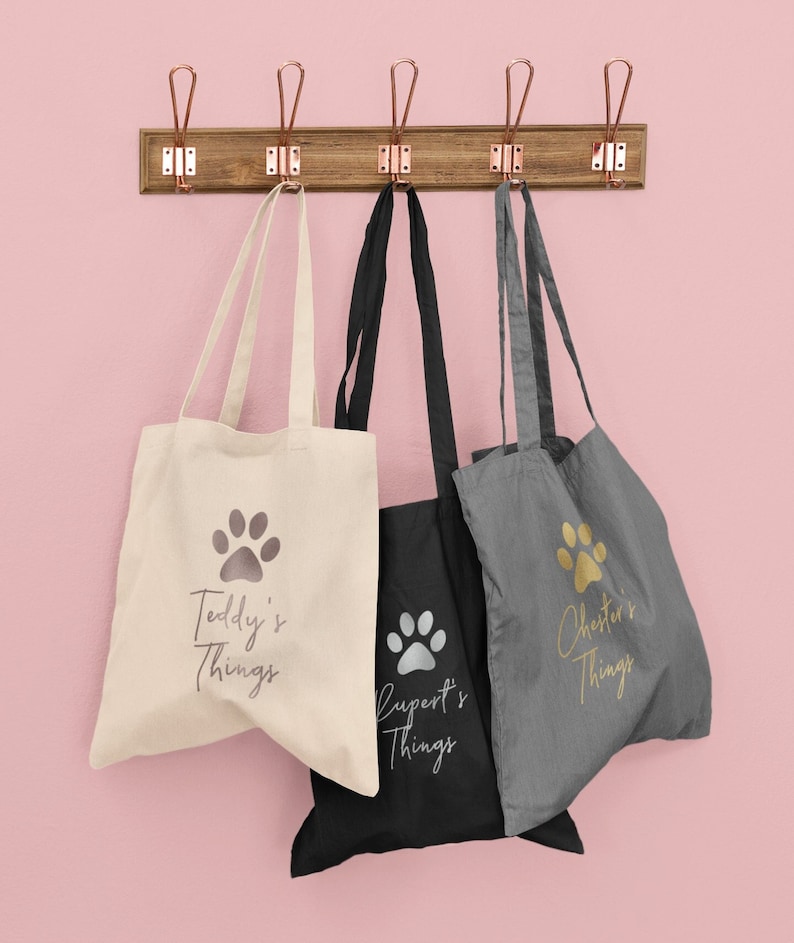 Sac fourre-tout personnalisé pour chien, sac fourre-tout pour chien, cadeau pour maman chien, cadeau pour amoureux des chiens, cadeau chien personnalisé, cadeau pour amoureux des animaux de compagnie, cadeau pour chien image 1