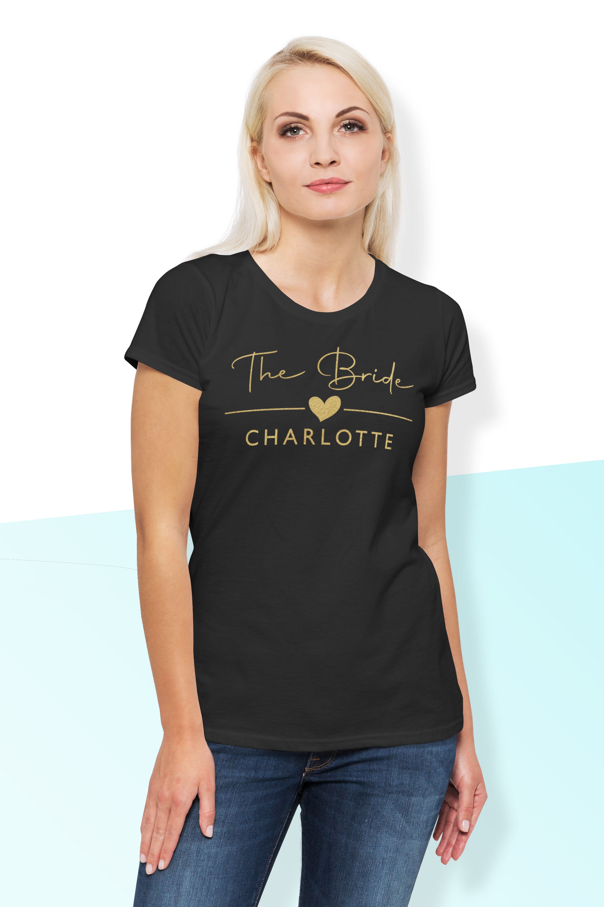 Magliette Da Sposa Per Damigelle - T-Shirt Tribal Con Scritte Bride, Regalo Matrimonio, Taglie S-3XL - Foto 2