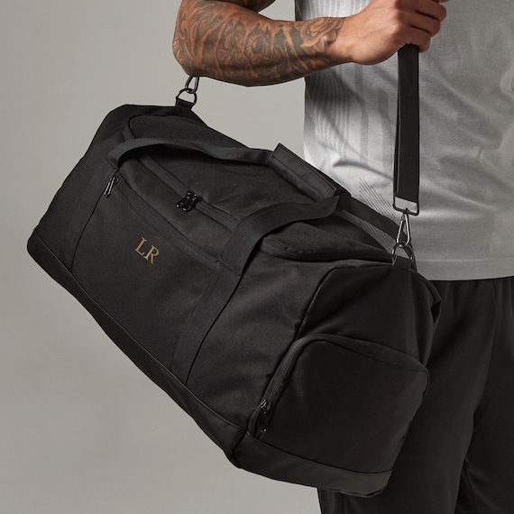 Personalised Monogram Gym Bag, Custom Duffel Bag, Overnight Holdall Gift For Him, Travel Cabin Bag, School Sports Kit Bag, Fathers Day