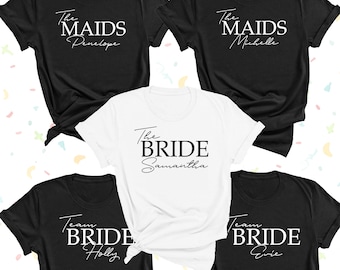 Personalised Hen Party T Shirts, Bachelorette Party Tshirts, Team Bride T Shirt, Hen Party Shirts, Bachelorette Shirts, Hen Do Tshirts,
