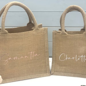 Personalised Tote Bag, Bridesmaid Boxes, Custom Reusable Shopping Bag, Hen Party Bags, Personalized Gift Bag, Custom Gift for Her
