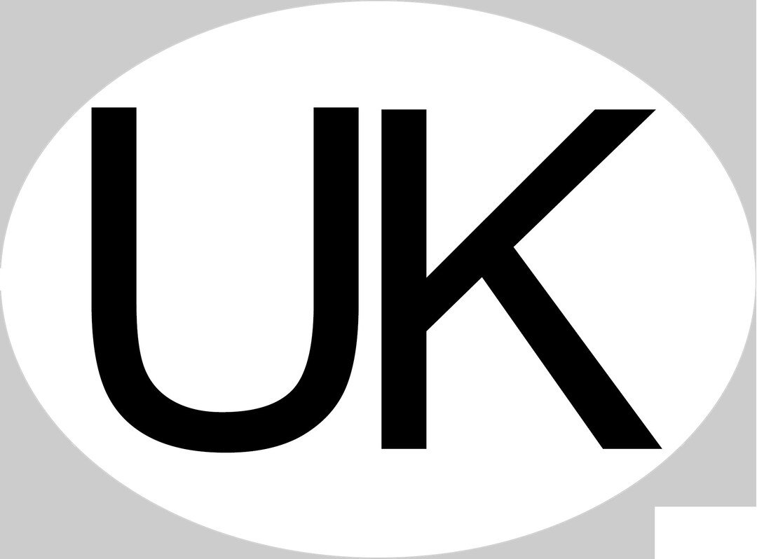 UK Car Sticker, UK Lorry Sticker, UK Truck Sticker, Road Legal Oval