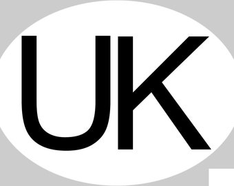 UK Car Sticker, UK Lorry Sticker, UK Truck Sticker, Road Legal Oval Sticker, Vinyl Self Adhesive United Kingdom Stickers