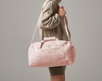 Personalised Training Gym Bag, Custom Monogram Overnight Holdall Gift For Her, Cabin Bag For Holidays, Hospital Bag, Mothers Day, Duffel Bag