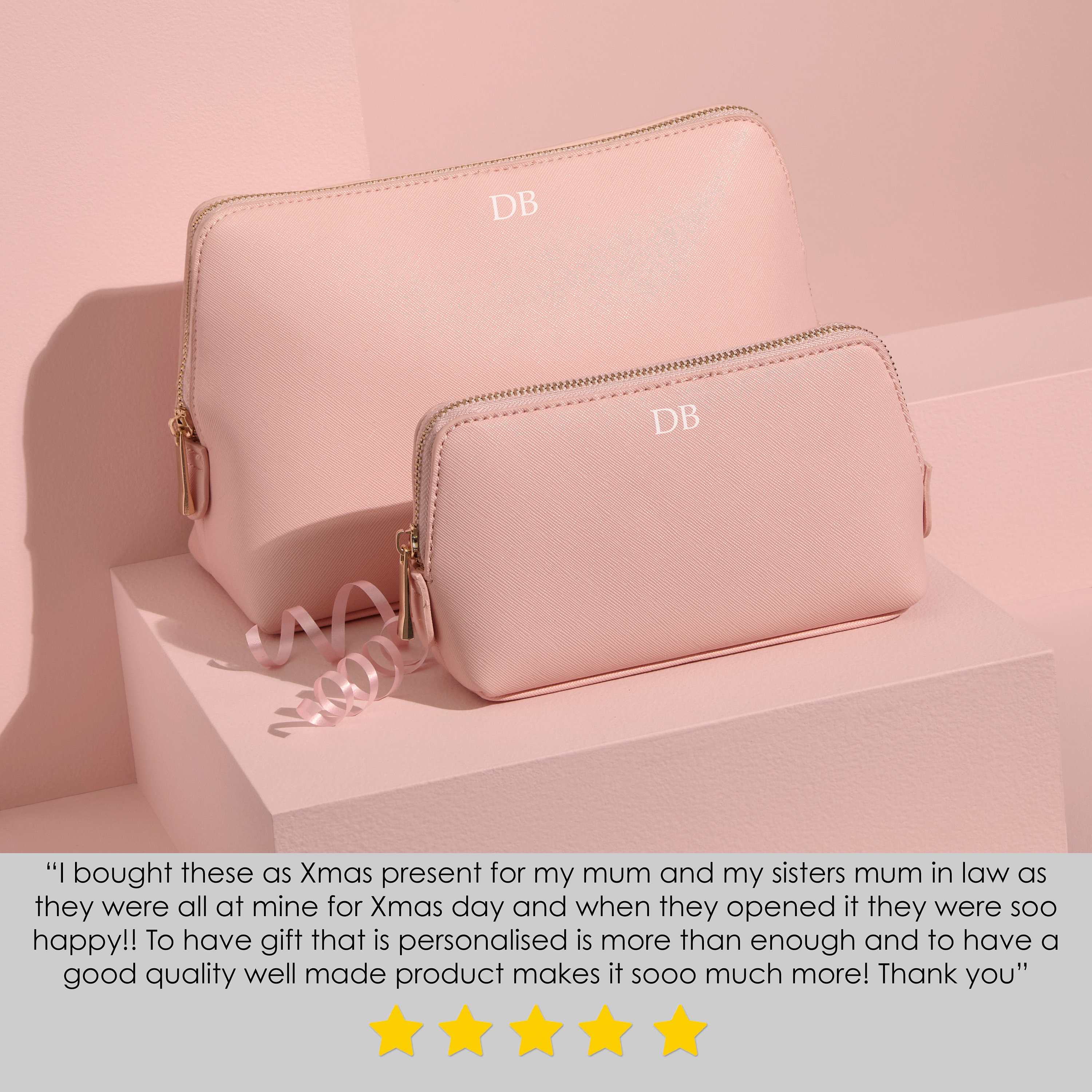 Individuelle Kosmetiktasche mit Monogramm als Geschenk zum Valentinstag, individuelle Schminktasche für sie, personalisierte Schminktasche für Frau oder Freundin