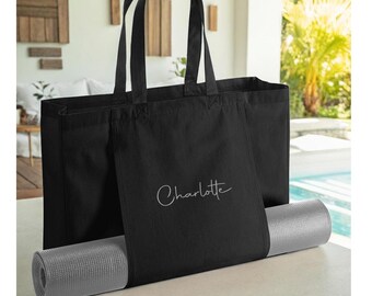 Bolsa de transporte personalizada para esterilla de yoga orgánica, bolsa de transporte personalizada para pilates y meditación.