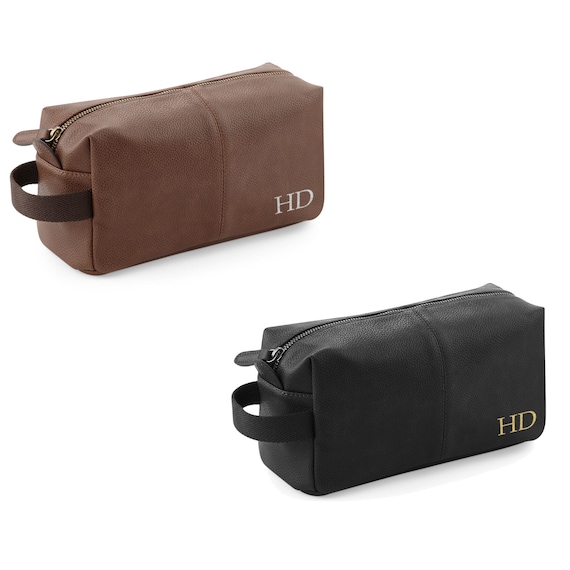 Personalised toiletry outlet bag for him