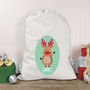 Personalised Santa Sack, Christmas Sack, Luxury Modern Personalised Christmas Santa Sack, Girl, Boy, Christmas Eve box, First Christmas Gift