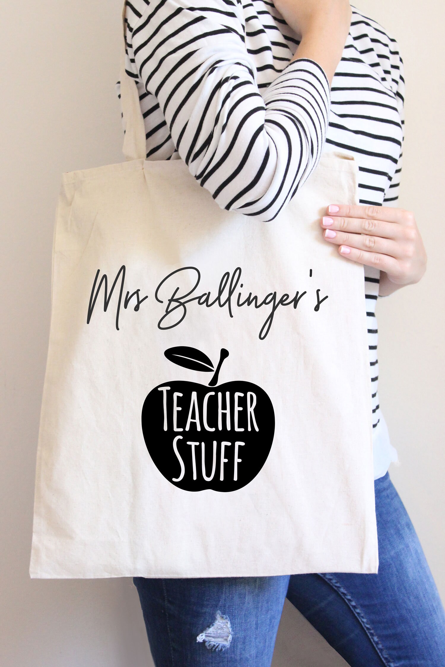 Personalised Teacher Tote Bag Teacher Tote Bag School Etsy UK