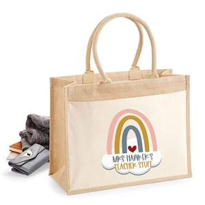 Personalisierte Lehrer Tragetasche, Lehrer Tragetasche, Schulabschluss Geschenk, Geschenk für Lehrer, Lehrer Geschenke, Abschlussfeier Tragetasche Leinwand, Schule