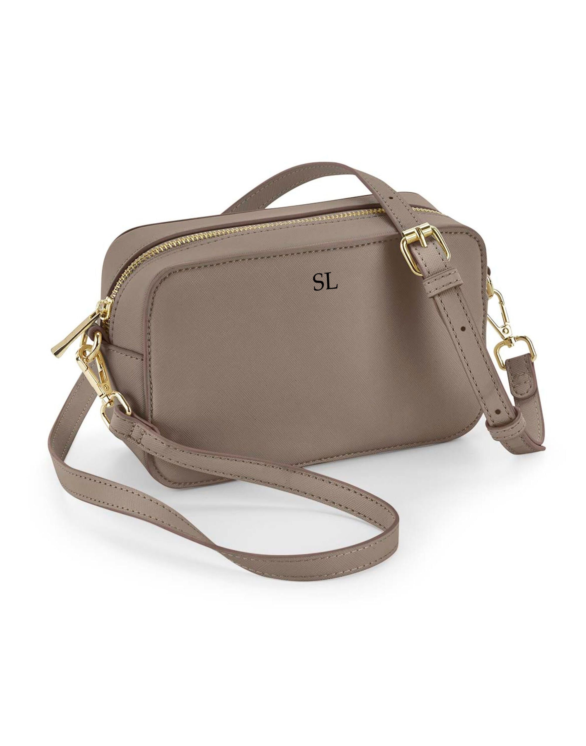 Personalised Vegan Leather Cross Body Bag, Detachable Straps, Birthday Gift For Her, Wife Gift, Monogrammed Faux Leather Crossbody Bag Gift