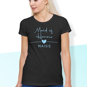 Camiseta personalizada para despedida de soltera: equipo de novias rosa, camisetas personalizadas para despedida de soltera, dama de honor, despedida de soltera, tribu de novias imagen 9