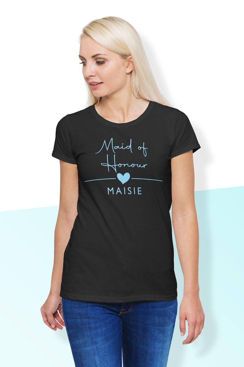 Camiseta personalizada para despedida de soltera: equipo de novias rosa, camisetas personalizadas para despedida de soltera, dama de honor, despedida de soltera, tribu de novias imagen 9