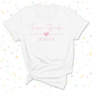 Pink Bachelorette Party Shirts, Bridal Shirt, Bride Gift Team Bride Shirt, Hen Party Wedding Party Tshirt, Personalised Hen Party T Shirts,