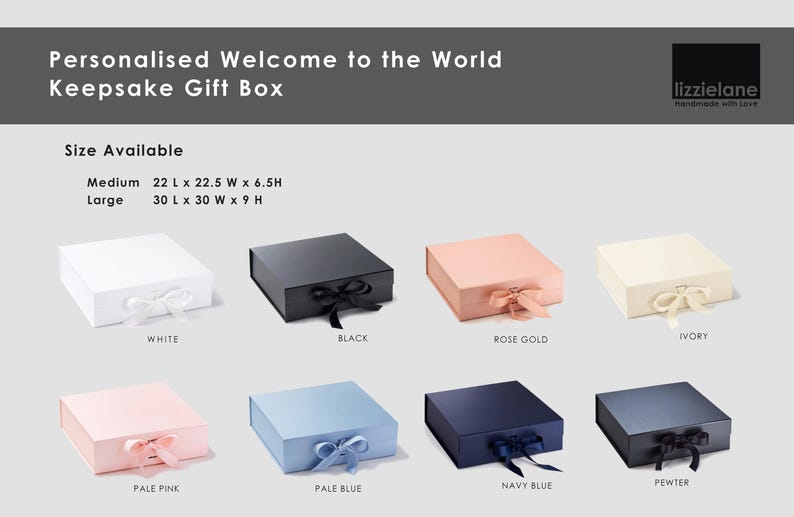 Personalised Baby Keepsake Box, Welcome to the World New Baby Gift Box ...