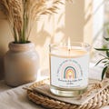 Thank You Teacher Candle, Personalised Scented Gift, Rainbow Candle for Nursery, End of Term Gift, Custom Teacher Present, Gift Box Option
