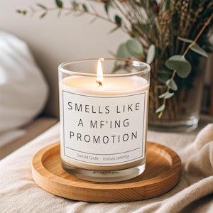 Job Promotion Gift, Promoted Candle, Coworker Promotion, Scented Candle, Smells Like a MF'ing Promotion Candle, Congratulation on Promotion