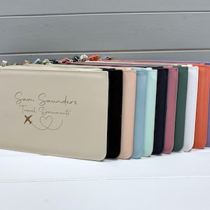 Family Passport Holder, Personalised Travel Document Wallet, Passport Wallet, Faux Leather Travel Folder image 2