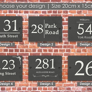 Bord leistenen huis – gepersonaliseerde deurnummerplaat – aangepast adresbord voor thuis of huisje – inclusief bevestiging