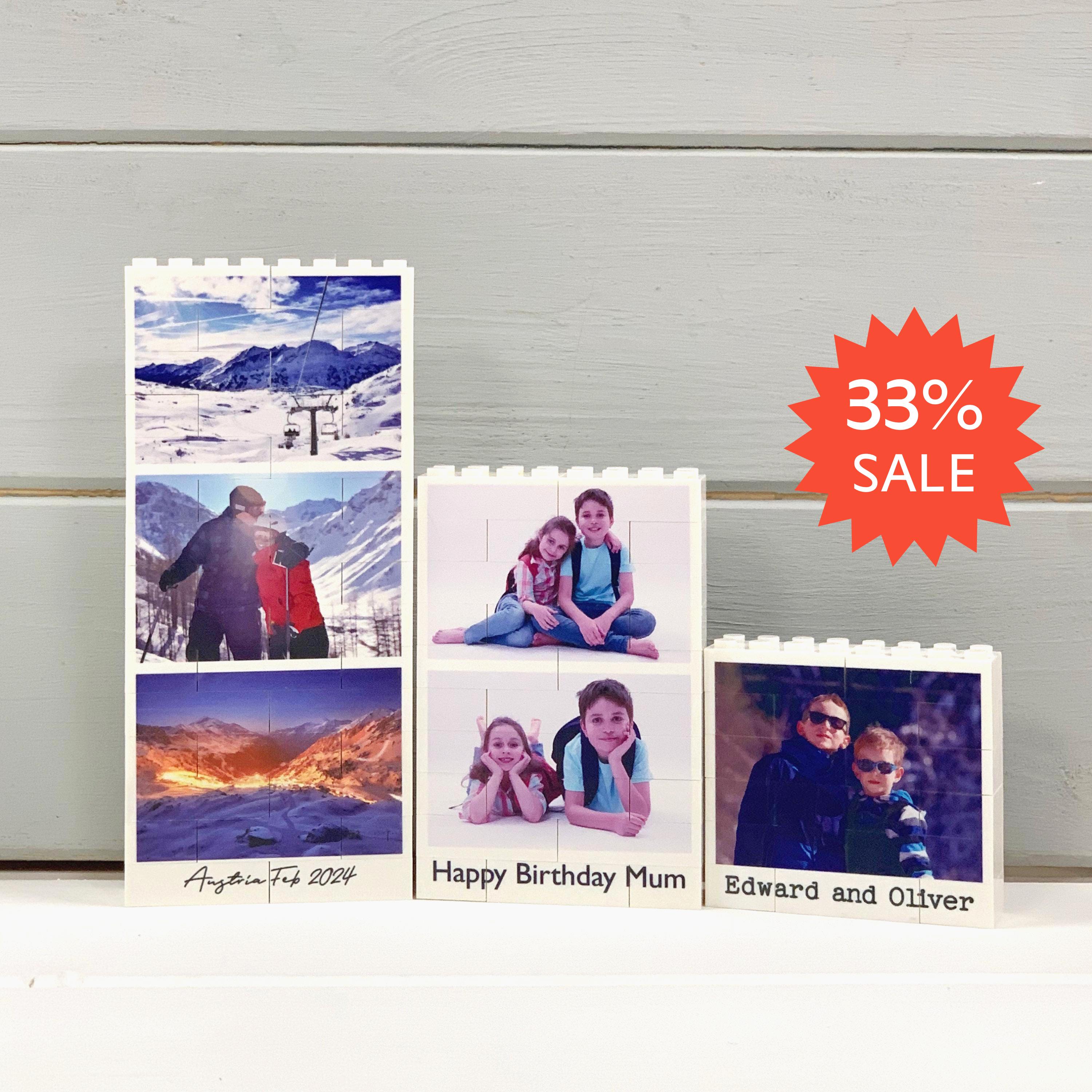 Personalised Text & Collage Building Blocks Photo Gift Compatible With ...