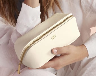 Borsa personalizzata per damigelle d'onore, trousse per il trucco personalizzata, pochette per il trucco, organizer per il trucco, trousse cosmetica con monogramma, regalo personalizzato per lei