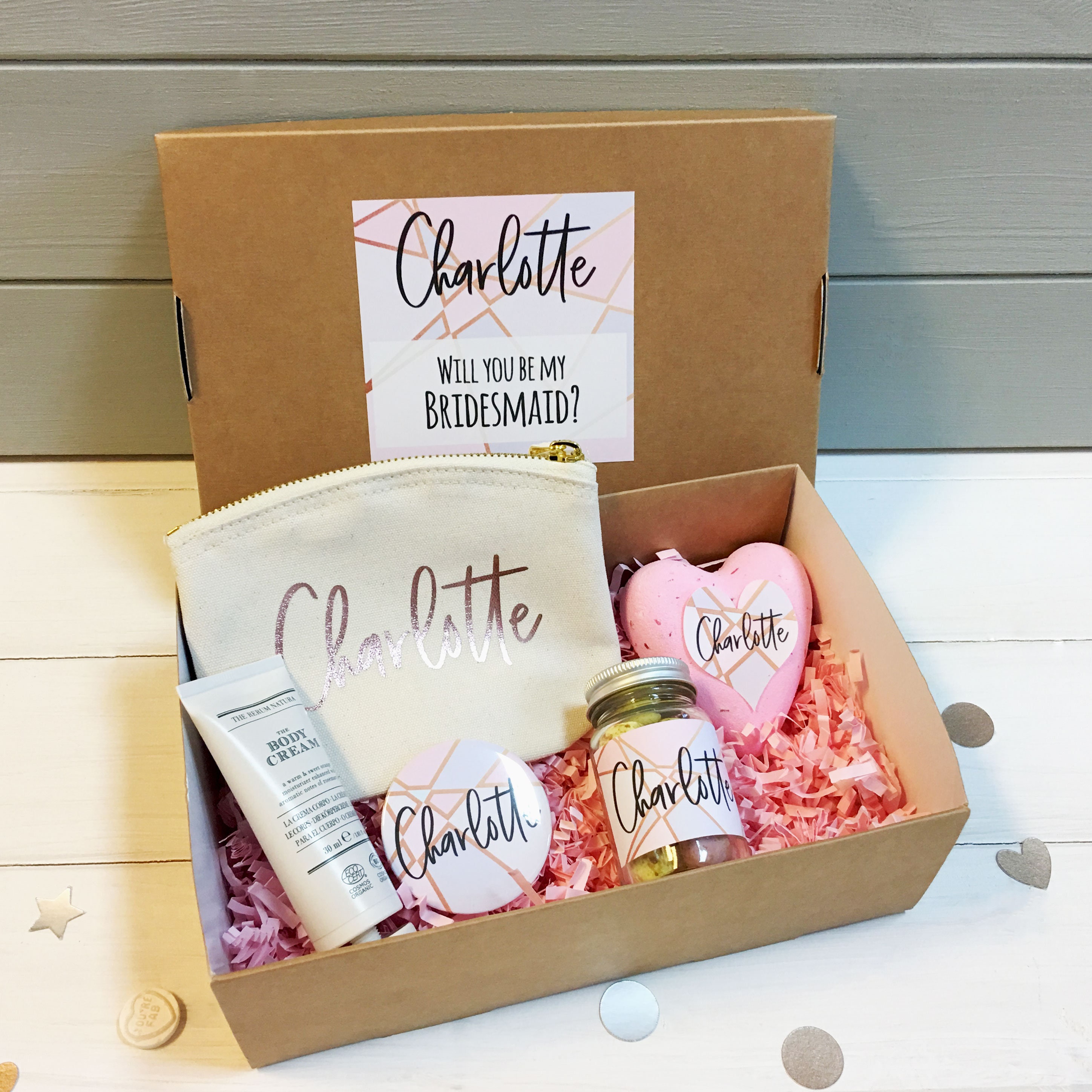 Caja de regalo personalizada de dama de honor Caja de dama de | Etsy España