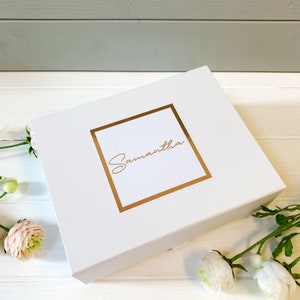 Personalisierte Geschenkbox, leere Geschenkbox, große Geschenkbox, mittlere Geschenkbox, Brautjungfer Geschenkbox, Geburtstagsgeschenkbox, Danke, Brautjungfer Box