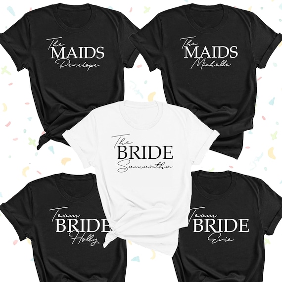 Personalised Hen Party T Shirts, Bachelorette Party Tshirts, Team Bride T Shirt, Hen Party Shirts, Bachelorette Shirts, Hen Do Tshirts,