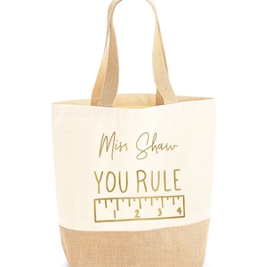 Teacher Gifts Personalised Teacher Gift, Teacher Tote Bag, Gift For Teacher, School Leaving Gift, Graduation Tote Bag Canvas, School Bag