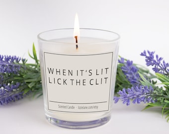 Get Lit Candle, Funny Adult Couples Candle, Funny Gifts for Him or