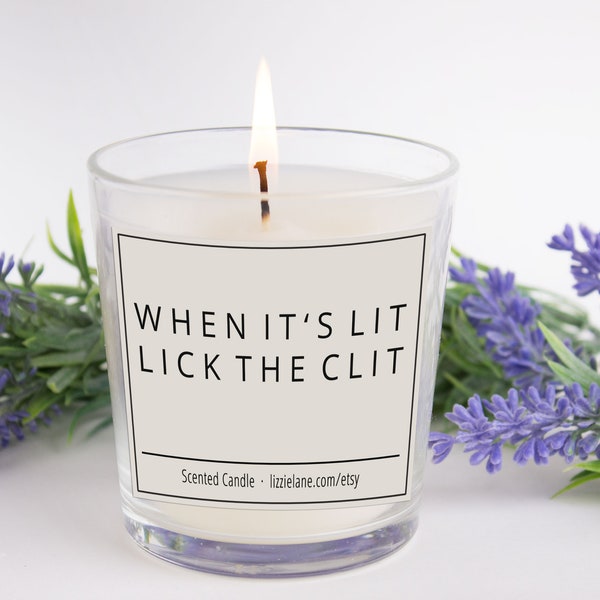 Funny Candle, Joke Candle, When it's Lit, Lick the, Rude Candle, Sarcastic Gifts for Her, Christmas Gift for Her, Valentine Gift for Her