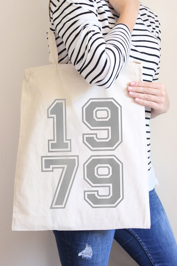 50th Party Cotton Tote Bag Birthday Presents Gifts Year 1969 Shopper Shopping