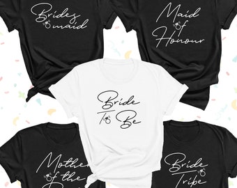 Bachelorette Party t-shirts - Hen party Tee's for the Bride Tribe, Bridal Party Shirt, Hen Do Tshirts, Tops for Hen Party - Fast Dispatch