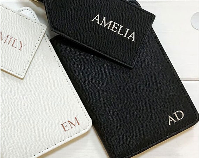 Personalised Passport Holder Set Initial Passport Holder and Etsy