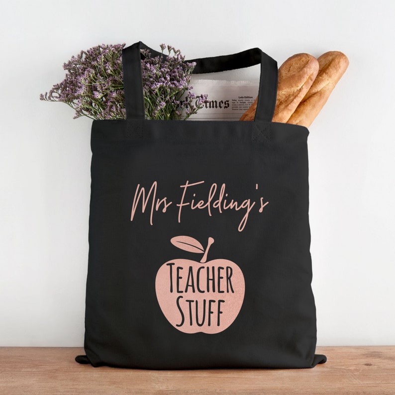 Personalised Teacher Tote Bag, Teacher Tote Bag, School Leaving Gift ...