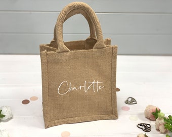 Sac fourre-tout personnalisé, boîtes de demoiselle d'honneur, sac shopping réutilisable personnalisé, sacs de fête de jeune fille, sac cadeau personnalisé, cadeau personnalisé pour elle