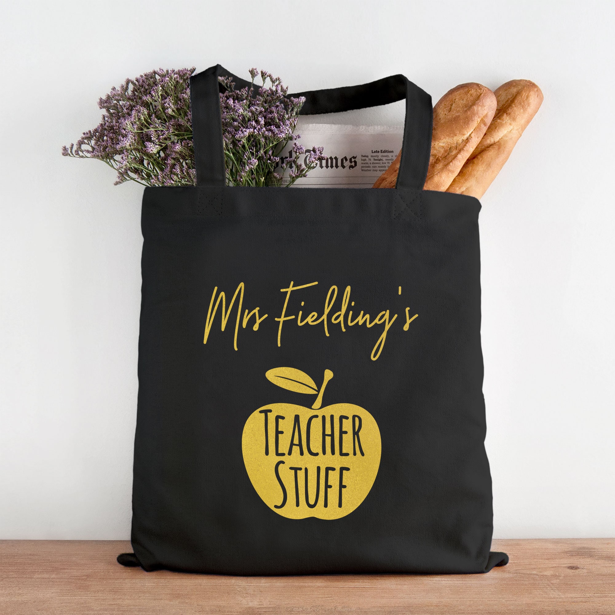 Personalised Teacher Tote Bag Teacher Tote Bag School Etsy UK