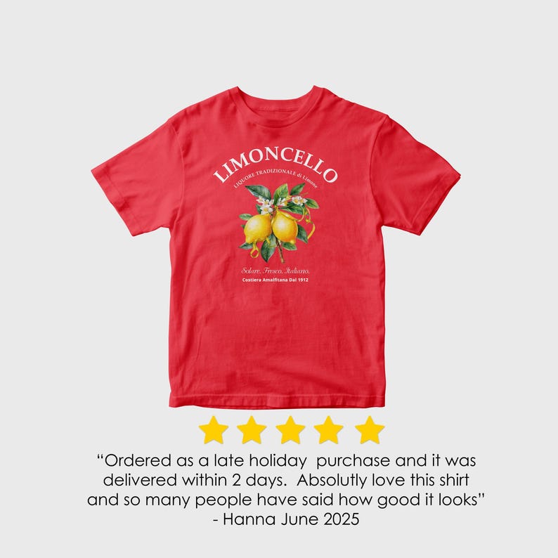 Limoncello Shirt, Amalfi Coast Italy Lemons T-shirt, Holiday Shirt for Her image 3
