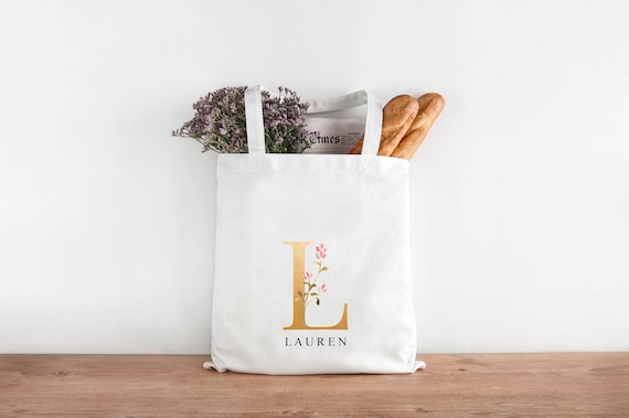 Personalised Tote Bag, Birthday Gift for Her, Shopping Bag, Hen Gift, Sister Birthday Gift, Wife Birthday Gift, Mum Birthday Gift, Monogram