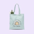 Personalized Teacher Tote Bag - "It Takes a Big Heart" Design - Teacher Thank You Gift, 8 Colors, Custom Name, Sentimental Appreciation Gift product logo