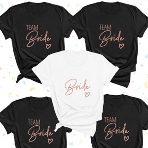 Team Bride Shirts, Bride shirt, Bride Squad T-shirts, Hen Party T-shirts, Bachelorette Party T-shirts, Bridal Party T-shirts