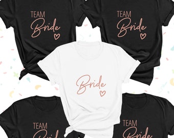 Team Bride Shirts, Bride shirt, Bride Squad T-shirts, Hen Party T-shirts, Bachelorette Party T-shirts, Bridal Party T-shirts