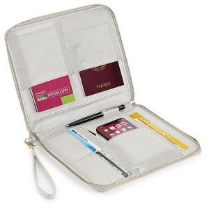 Premium-Reisedokumenthalter, Passinhaber, personalisierter Reisekoffer-Organizer, personalisierte Reisedokumentmappe, Reisebrieftasche Bild 10