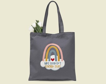 Borsa Tote Personalizzata Per Insegnanti, Borsa Con Nome Dell