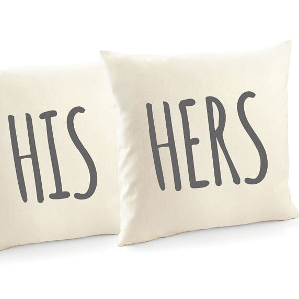 His and Hers Pillow Cases Etsy