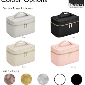 Personalised Vanity Makeup Case, Custom Cosmetic Bag with Name, Toiletry Bag, Bridesmaid Bag, Custom Make Up Bag, Jewellery Box,Faux Leather image 10
