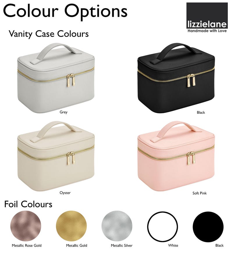 Personalised Vanity Makeup Case, Custom Cosmetic Bag with Name, Toiletry Bag, Bridesmaid Bag, Custom Make Up Bag, Jewellery Box,Faux Leather image 10